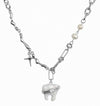 SILVER BITE NECKLACE